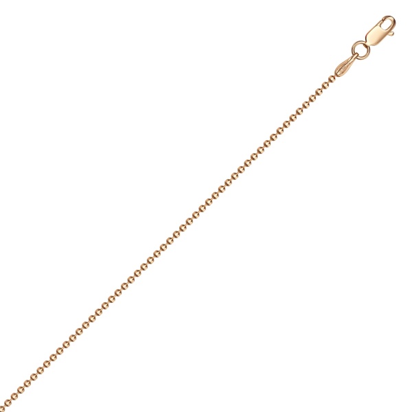 Цепь из красного золота 585, плетение «Перлина»